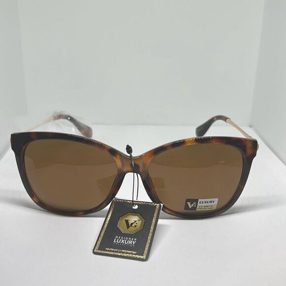 VG Cat Eye Bling Tortoise Women’s Sunglasses - Picture 3 of 3